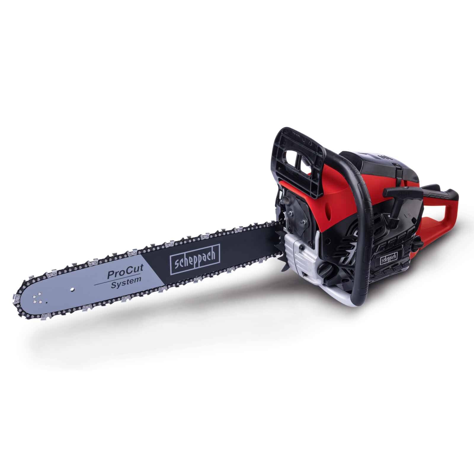 Scheppach PCS46 Petrol Chainsaw | 18" (45 cm) ProCut Blade | 46cc 2-Stroke Engine | 22 m/s Cutting Speed | Anti-Kickback Safety Features