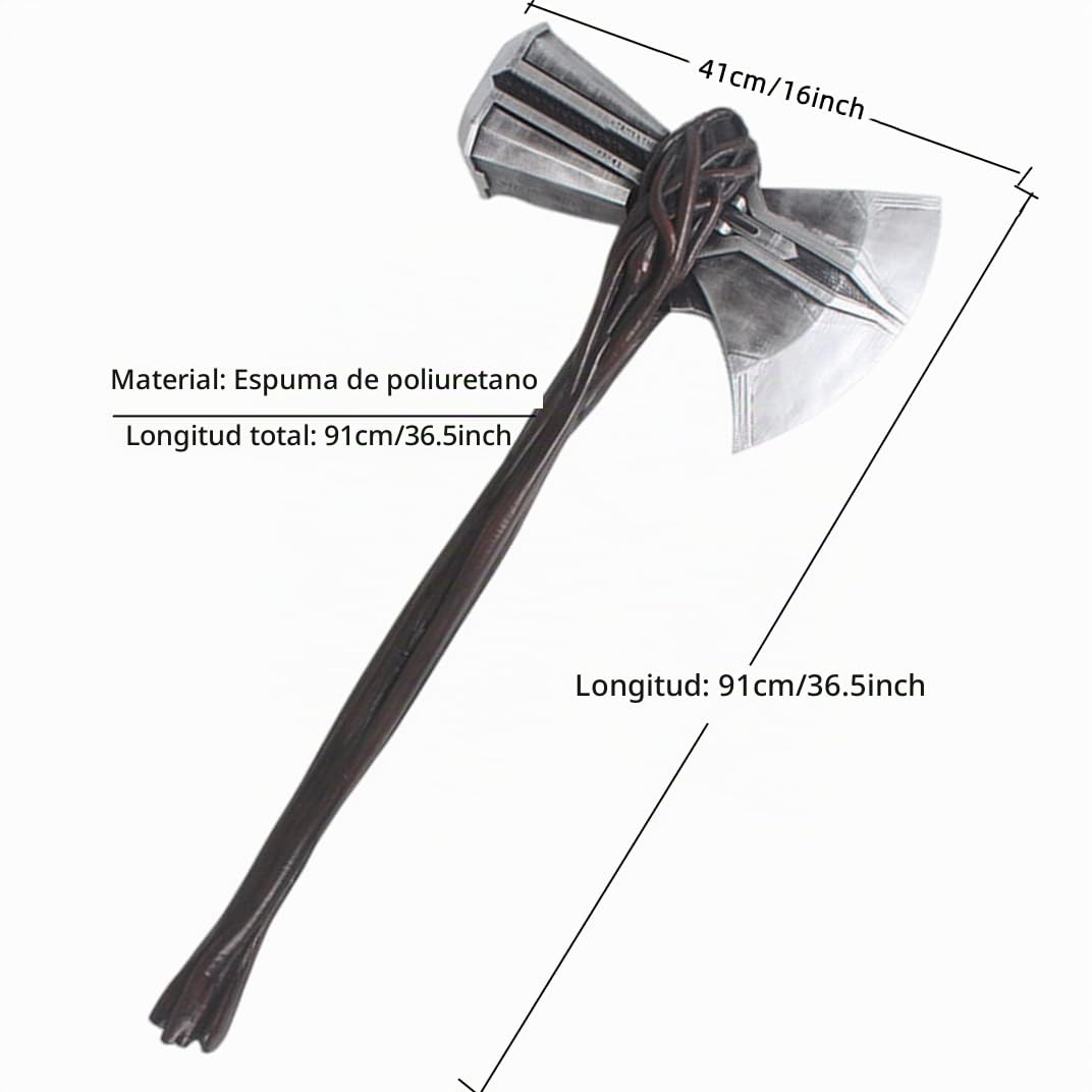 damdos Accesorios de Halloween para Cosplay de Odinson, Hacha rompetormentas, Mjolnir, mitología nórdica, hachas de Thor, Cosplay, Juego de rol, Armas, Regalos de cumpleaños