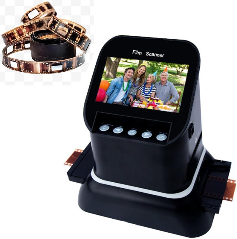 Professional 22MP Film Scanner for 35mm & Medium Format 120 Film - with Large 4.3" LCD to Scan Negatives & Slides in High Resolution