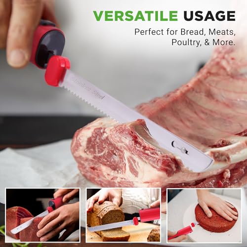 image for NutriChef Cordless Electric Knife | Easy to Use Constant ON/OFF Safety
