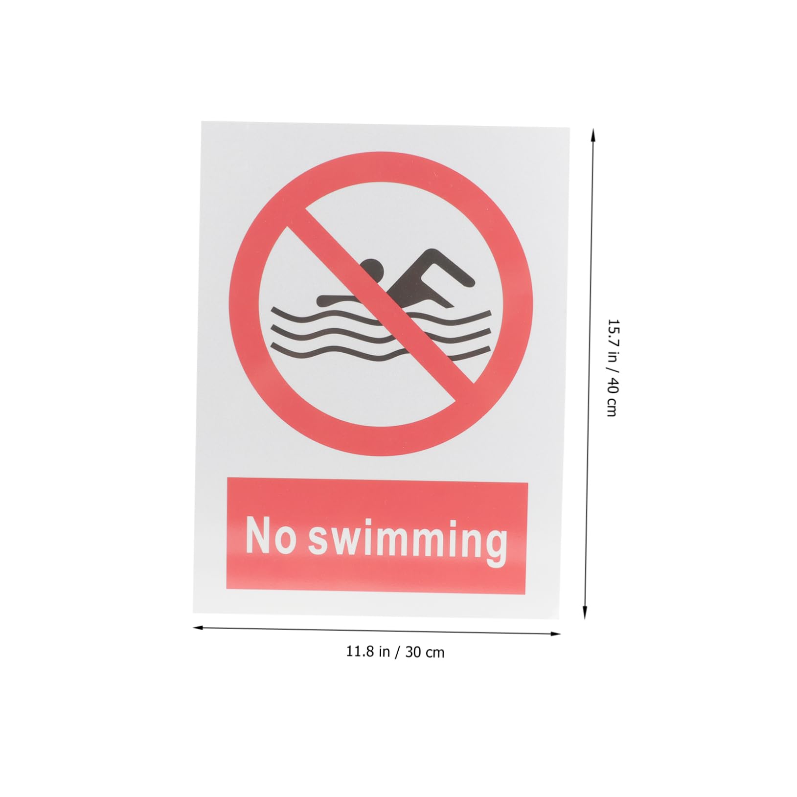 Sosoport Safety Label Decal No Swimming Warning Signs Pool Rules Wall Signs 18x12 Inches Material