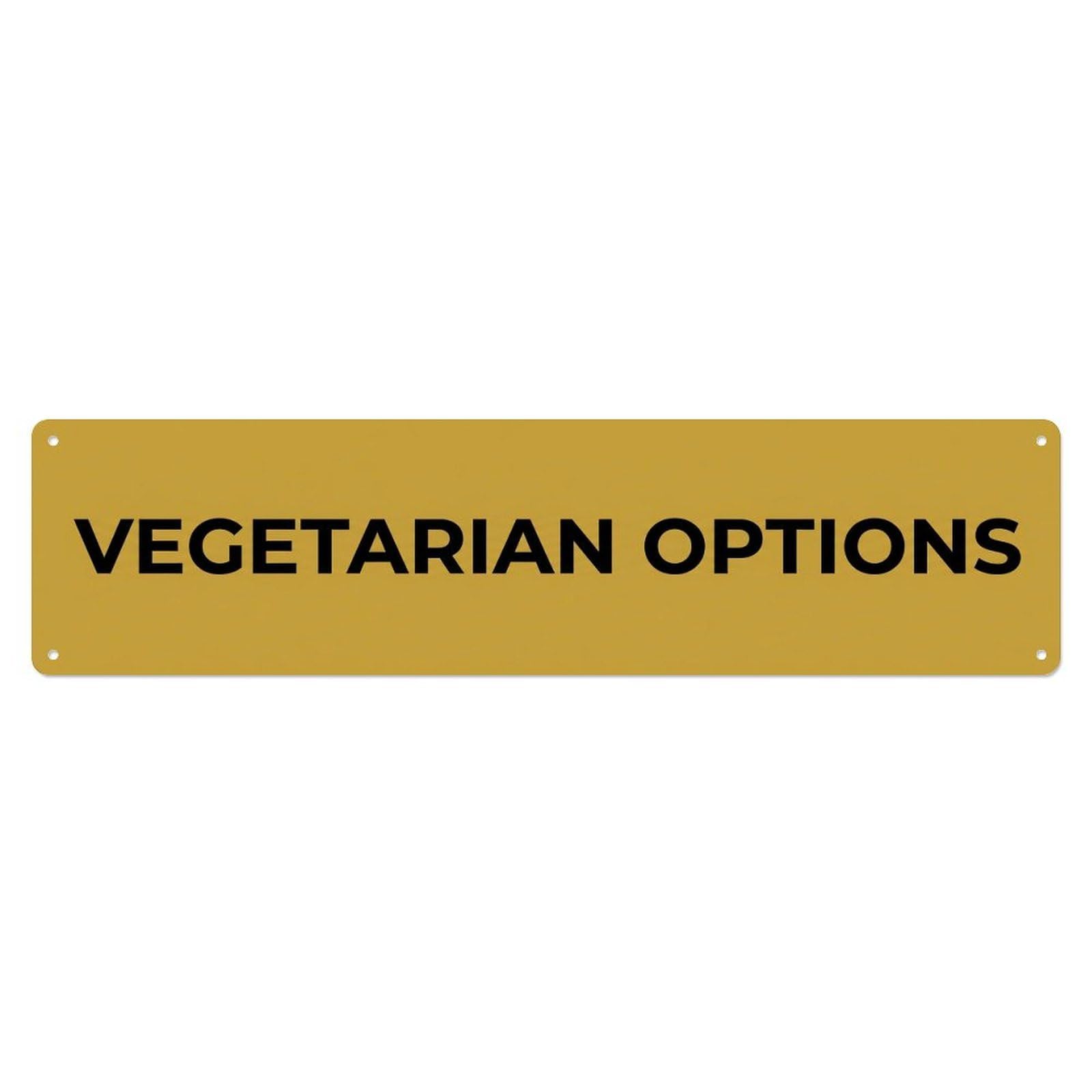 Vegetarian Options Meatless Choices Metal Tin Sign