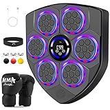 YORWHIN Smart Music Boxing Machine for Adults and Kids, Bluetooth Boxing Equipment with Boxing Gloves, Wall Mounted Electronic Punching Machine for Home Gym Workout Indoor