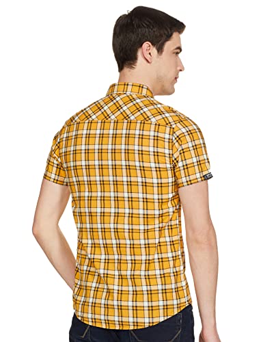 Image of Spykar Men's Checked Slim Fit Shirt