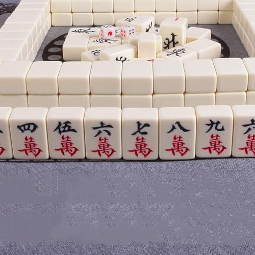 Mahjong Chinois numéroté tuiles pour débutant et expert avec grand format traditionnel - 5
