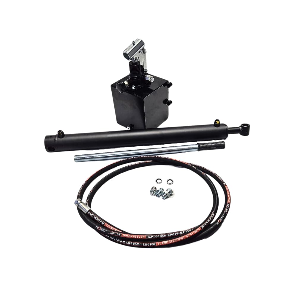 Einfachwirkende hydraulische Handpumpe Anhängerpackung zum Heben (600 mm Hub / 1 Liter Tank / zum Heben von 2,5 Tonnen)