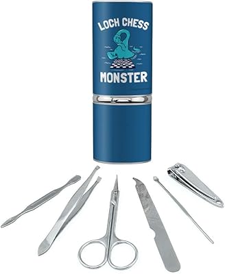Loch Chess Monster Lochness Funny Humor Stainless Steel Manicure Pedicure Grooming Beauty Care Travel Kit