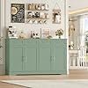 HOCSOK Credenza Cucina, 150 cm Madia Cucina con 4 Cassetti 4 Ante, Credenza Soggiorno con Maniglie in Metallo per Soggiorno, sala da pranzo, Ingresso, Mobile TV, 150×92×40 cm #1