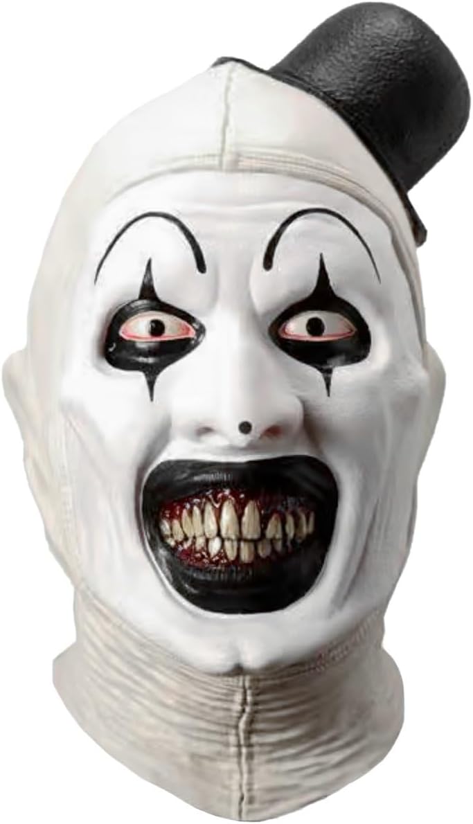 Tinsley Terrifier 3 Art the Clown Latex Mask - Horror Costume for Halloween, Carnival and Scary Party