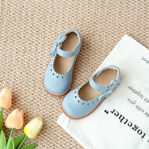 Image of Flaryzone Toddler Little Girl Mary Jane School Uniform Oxfords Flat Dress Shoes