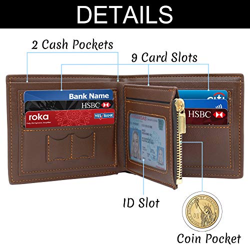 Aolun Custom Photo Wallets for Men,Customized Engraved Leather Wallets,Personalized Gifts for Father,Husband,Son3