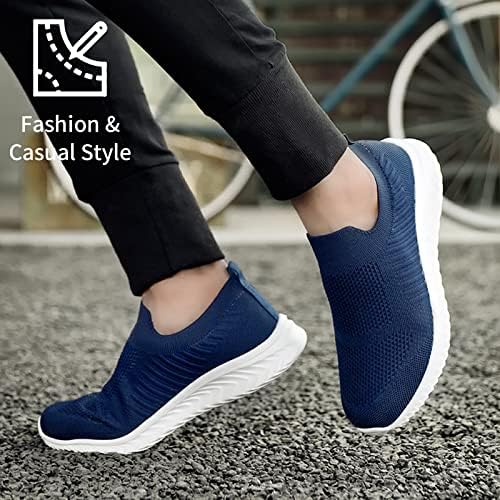 JIAFO Mens Shoes Walking Shoes for Men Mens Slip On Shoes Sneakers for Men, Casual Athletic Running, Lightweight Breathable Mesh Knit - Image 6