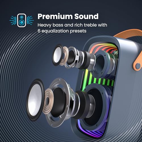 Image of Speck Speaker Gemtones Infinity Speaker Mini - Dark Grey /Chrome /Tan