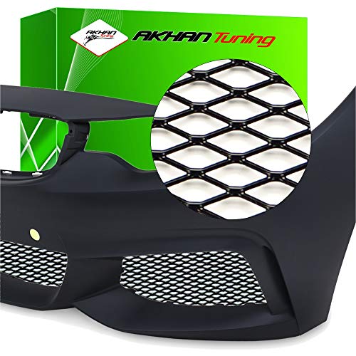 Mesh de course sport aluminium grill de pare-chocs universel noir 120x20cm