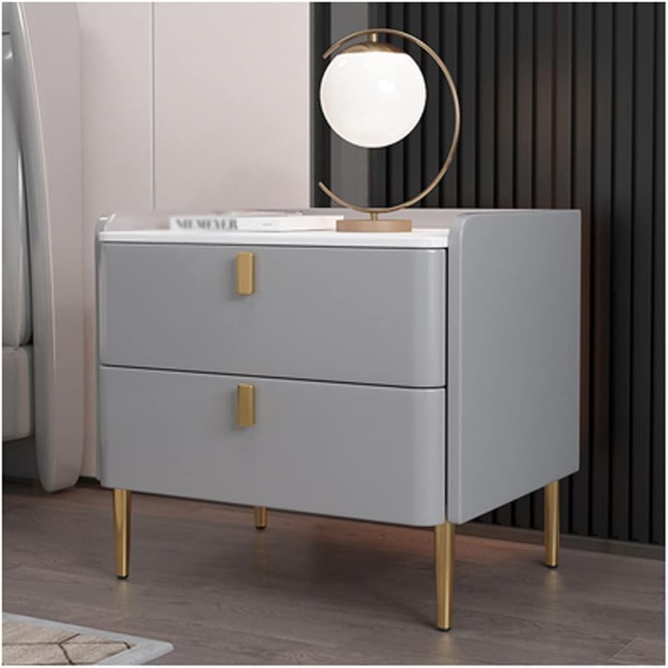 BDDIE Nightstand White Modern Bedside Table Simple