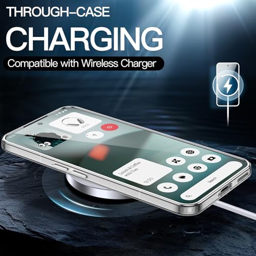 Image of JETech Cover Case for Nothing Phone 3, Clear Shockproof Bumper Cover, Anti-Scratch Hard Back, Protective Slim Fit, Non-Yellowing, Durable Transparent TPU for Drop Protection (Clear)
