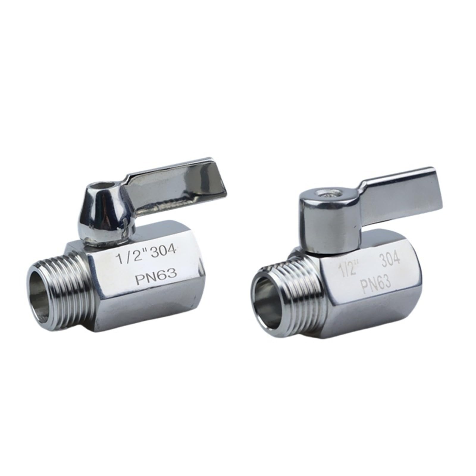 Mini válvula de bola 2 vías acero inoxidable SS304