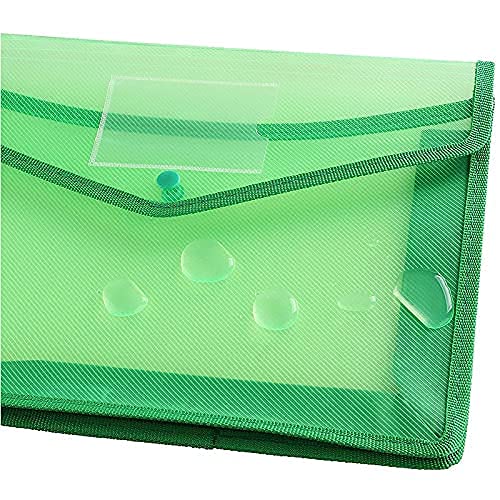 Image of Envelope Folder, Transparent Poly-Plastic A3 Documents File Storage Bag with Snap Button Set of 10,Certificate File Holder, Document Folder for Certificates(Set of 10)