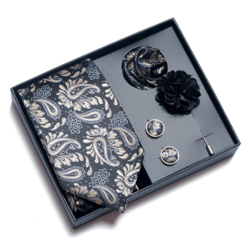 Image of joy alice 70 Colors Ties Set Men Mixed Color Necktie Handkerchief Cufflinks Brooch 3.15 Formal