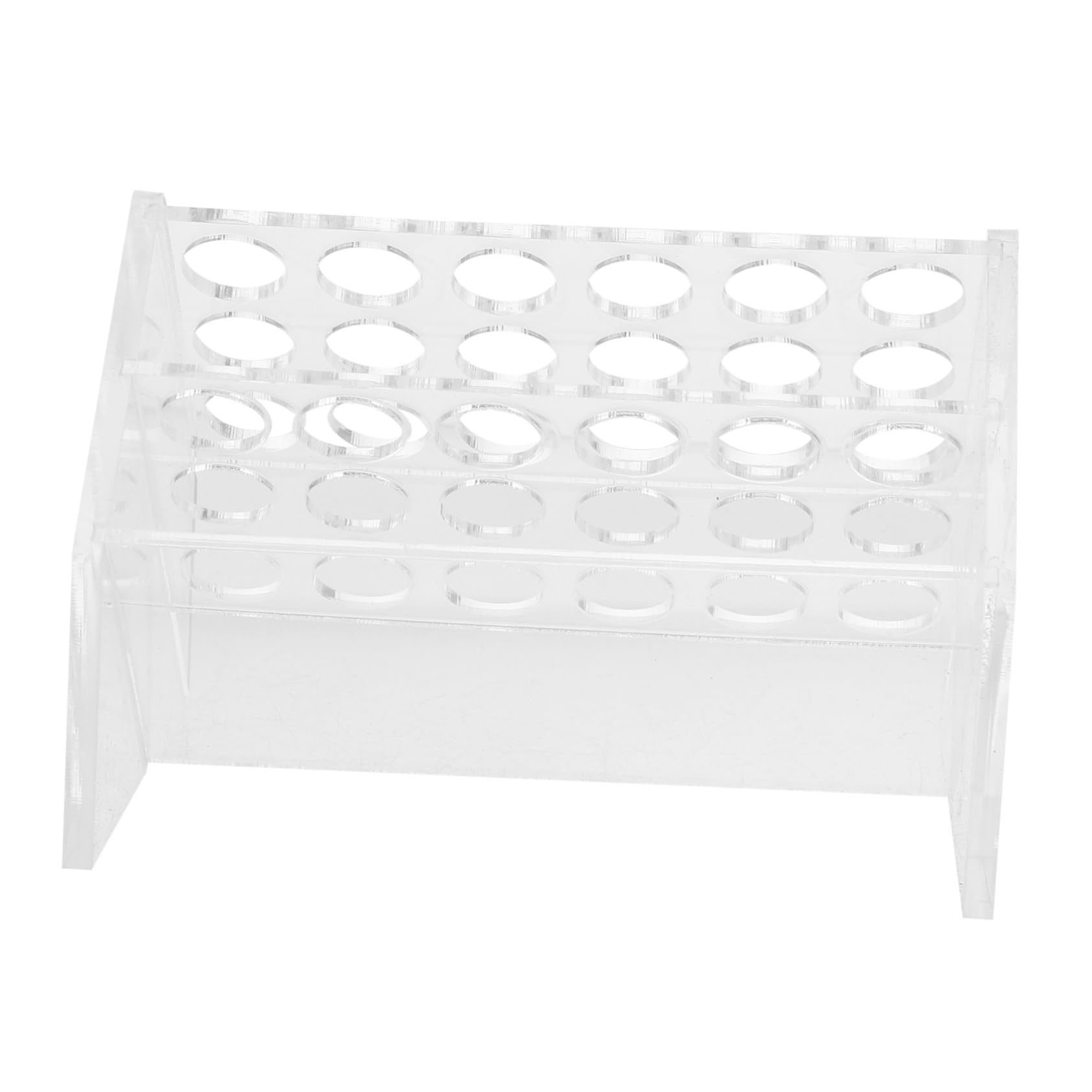 SOLUSTRE Chemistry Lab Test Tube Rack Angled Tube Holder Multi-Function Storage