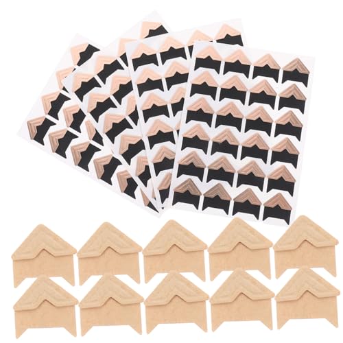 BEBEMOKO 8 Sheets Photo Frame Decals Scrapbooking Stickers Self-Adhesive Photo Corners for Scrap Book