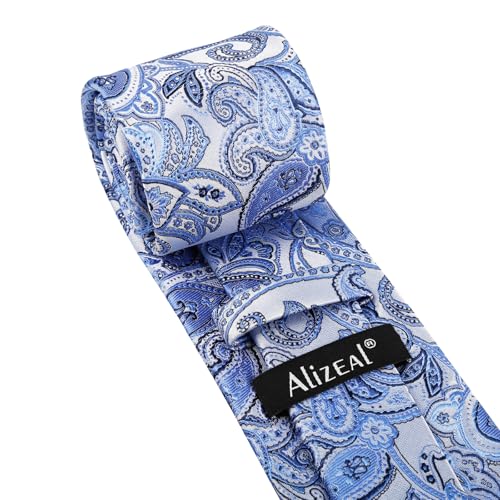 Image of Alizeal Mens 3.15'' Vintage Paisley Tie Pocket Square Set
