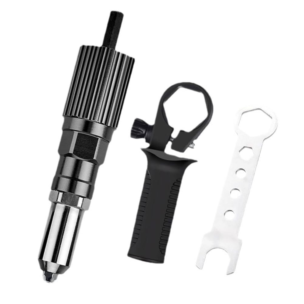 UDSKNV[KSL Cordless Power Drill Tool Kit Including Electric Riveting Adapter, Rivet Tool Drill Attachment& Blind Rivets