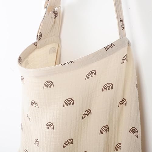 Superior Design Evergrwn - Cubierta de lactancia multiusos para lactancia materna, 100% algodón, transpirable, con cuello de arco, cubierta de