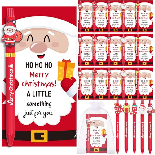 Marspark 30 Set Santa Gifts Bulk Christmas Ballpoint Pens and