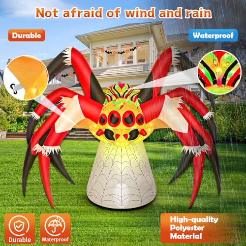 Aufblasbare Halloween-Spinne mit LED-Licht – ca. 1,8 m – Bild 6