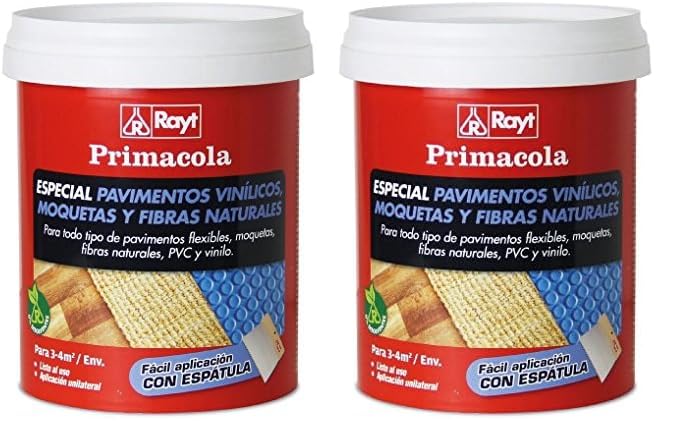 Rayt 555-09 Primacola C-15 Adhésif acrylique spécial pour sols en PVC, sols vinyliques, moquettes, revêtements textiles et fibres naturelles. Application facile avec...