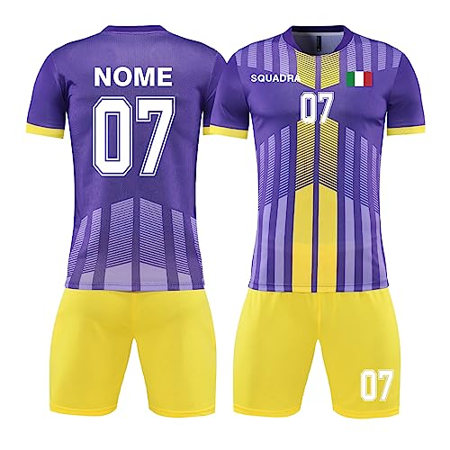 LAIFU Personalizzabile Nome Numero Logo Maglie da Calcio Personalizzata Taglie da Bambino e Adulto Maglie