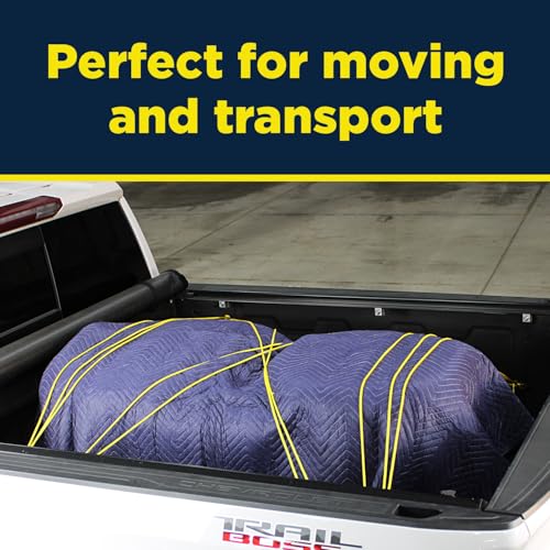 PackRite Moving Blankets Extra Large 72\" x 80\" Quilted Heavy Duty Furniture Pads Packing Blankets, 2 Pack