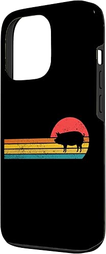 Vista 23 de iPhone 12 mini Retro Vintage Sunset Cute Show Pig Lover Case