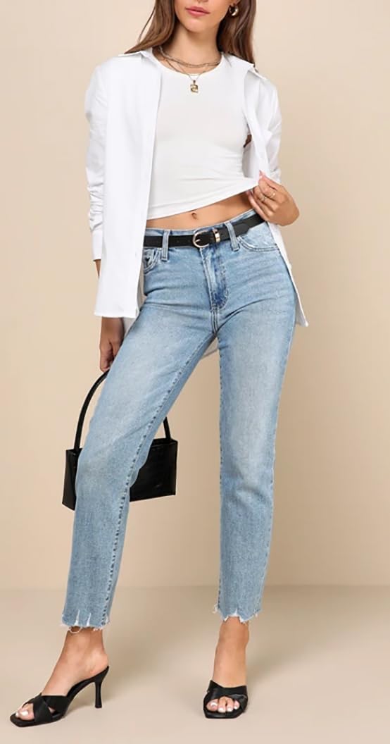 Women's Summer Causal Short Sleeve Blouse Round Neck Crop Tops Basic Tee T-Shirt - Image 4