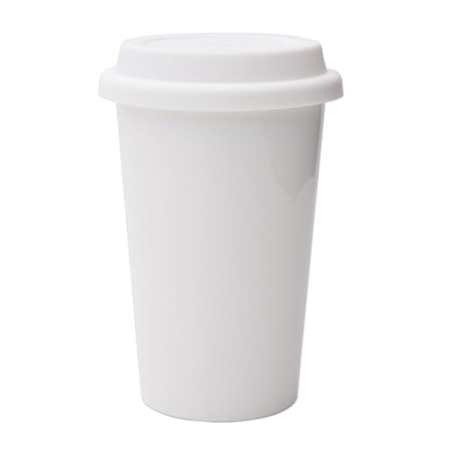 UDMG Double Wall Insulated Ceramic Cup 12oz White