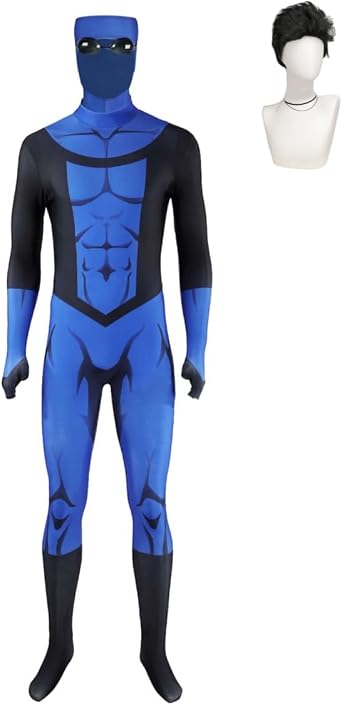 Mens Invincible Mark Grayson Costume with Wig Adult Halloween Party Invincible Cosplay Costume Outfits