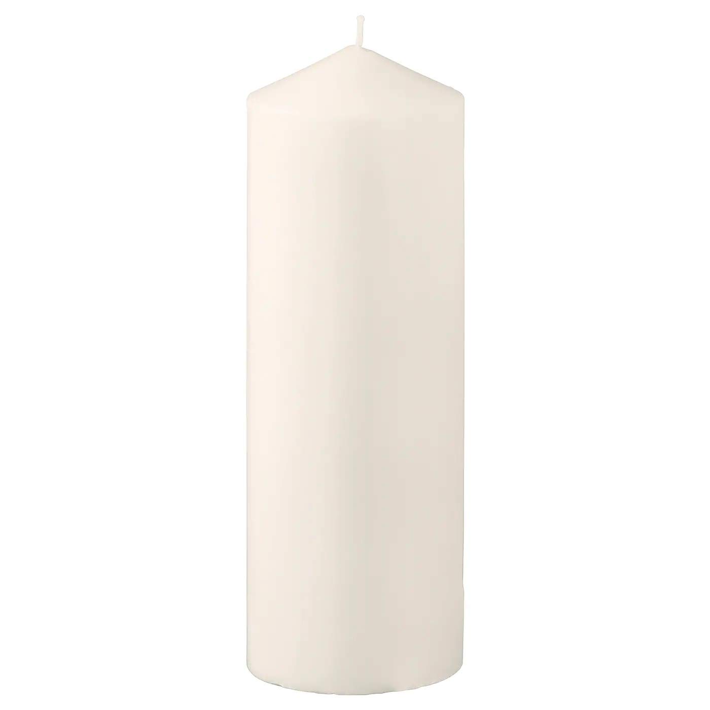 My- Stylo Collection Unscented Block Candle, Natural, 29 Cm, Product Size: Height: 29 Cm Diameter: 9.8 Cm Burning Time: 95 Hr, Materials: Paraffin/Vegetable Wax