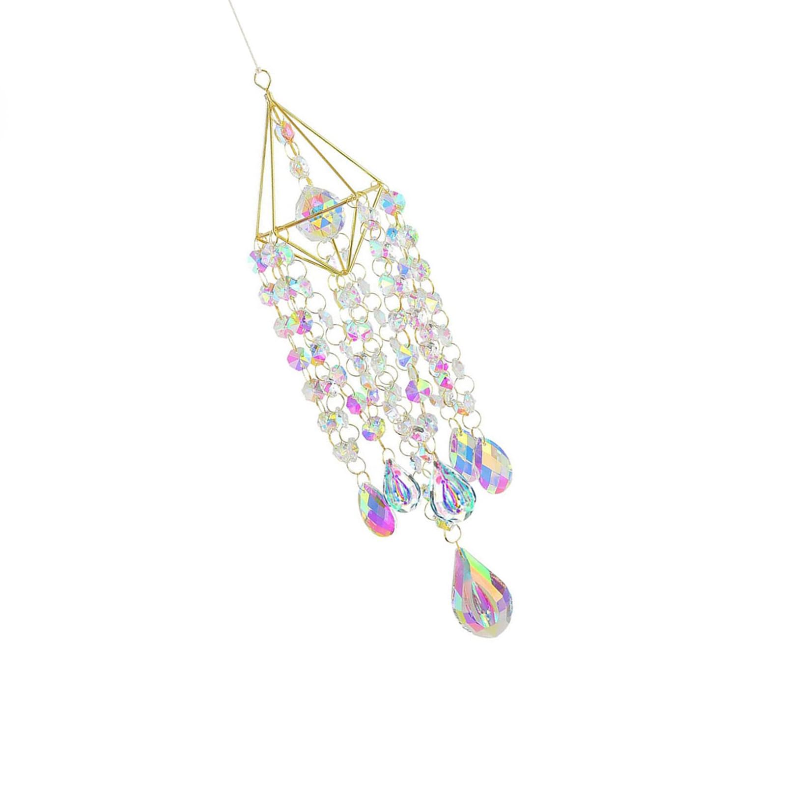 Kryształowa ozdoba odbijająca światło, Kryształowe Suncatchers Multicolor 4 style wiszące wiatrchimes do wnętrz i ogrodów(3)