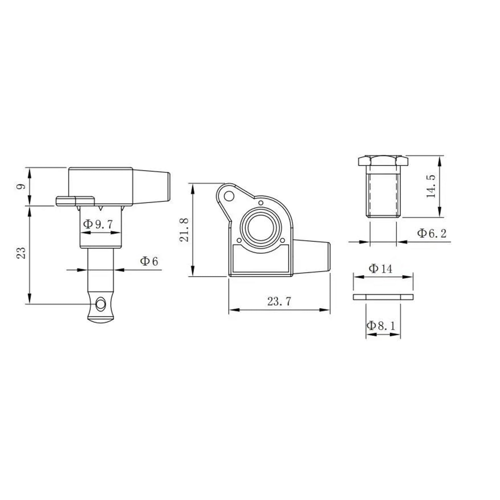 Estándar Guitarra Clavijas De Afinación Guitarra Eléctrica Metal Lock String Tuner Winder 3R3L Head DIY Cromo Negro(BK)