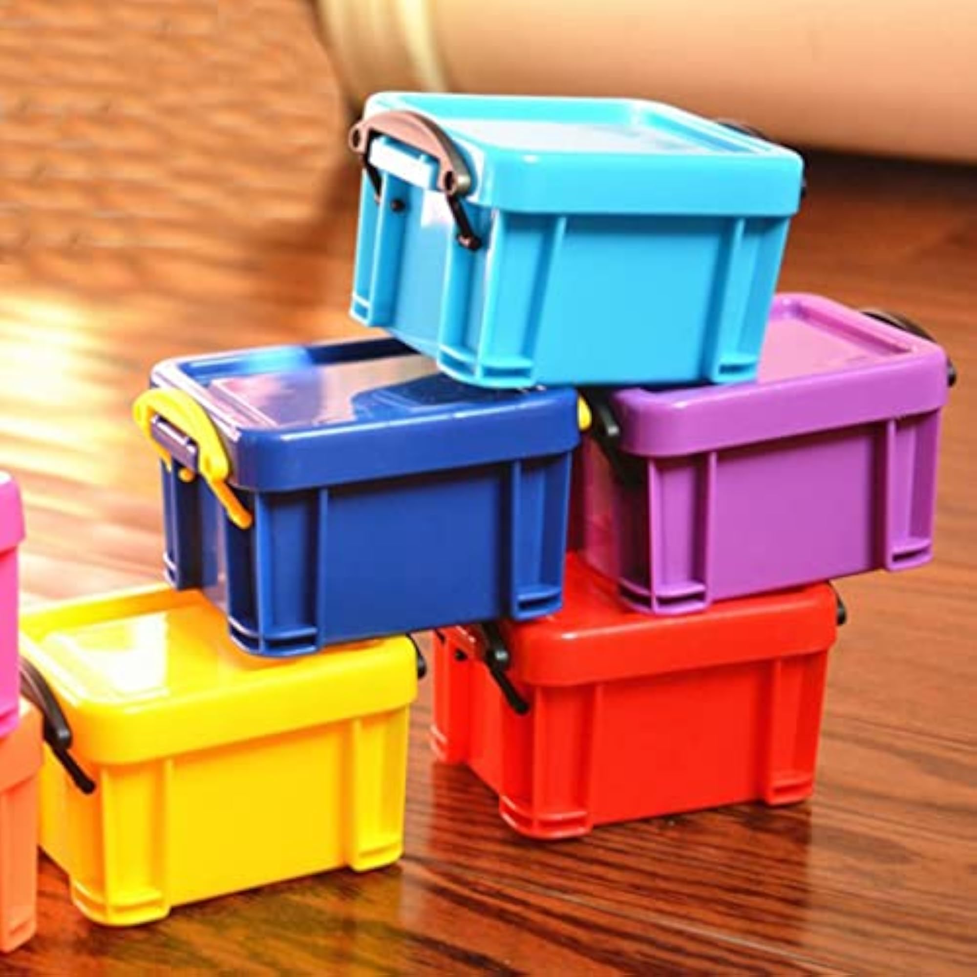 Mini Lock Box Super Cute Jewelry Storage Organizer, Rose Red
