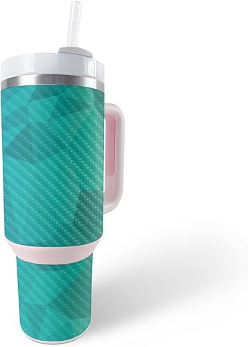 Miniatura 19 de MightySkins - Funda de fibra de carbono compatible con vaso Stanley The Quencher H2.0 FlowState de 40 onzas, bandana Acabado de fibra de carbono