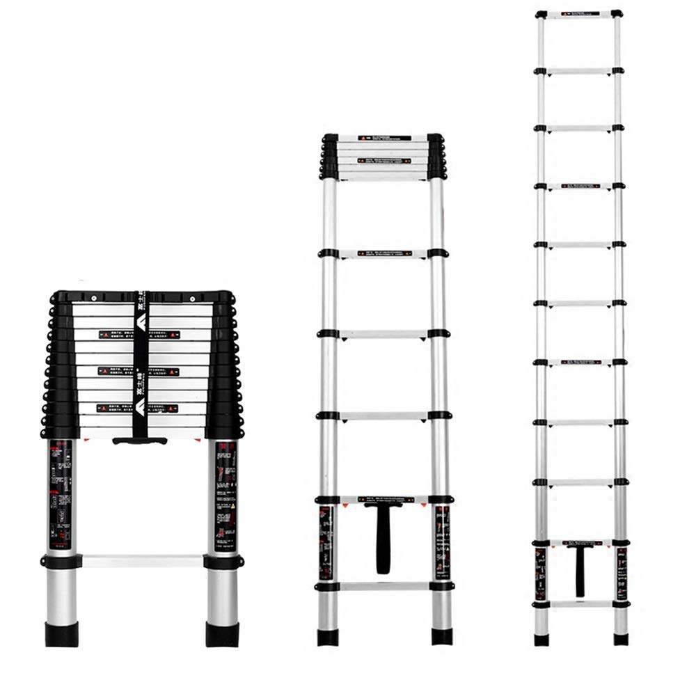 Amazon.co.jp: 5.5フィート16フィート伸縮はしご ポータブルアルミ伸縮