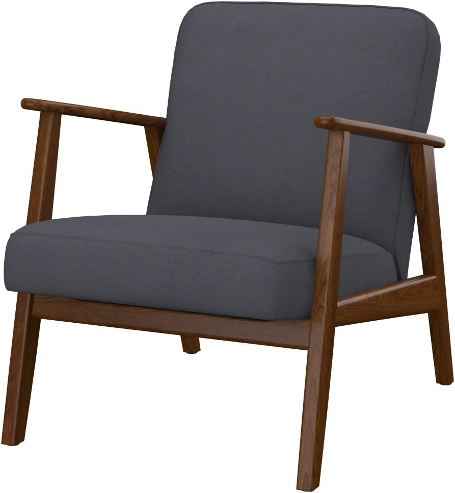 Soferia Replacement Compatible Cover for Ekenaset Armchair, Fabric Naturel Navy Blue