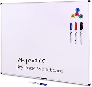 Sponsored Ad - XBoard Magnetic Whiteboard 48 x 36 Dry Erase Board Set- Single-Sided White Board 4 x 3 with 3 Dry Erase Mar...