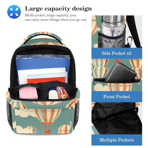 Sac à dos 2 pièces montgolfière grand format avec trousse assortie - 3
