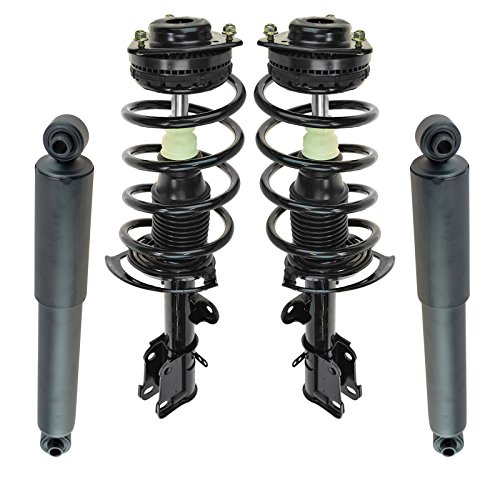 Image of TRQ Front and Rear Complete Strut Assembly & Shock Absorber Kit Complete Strut & Coil Spring Assembly for 2008-2016 Chrysler Town & Country 2008-2020 Dodge Grand Caravan