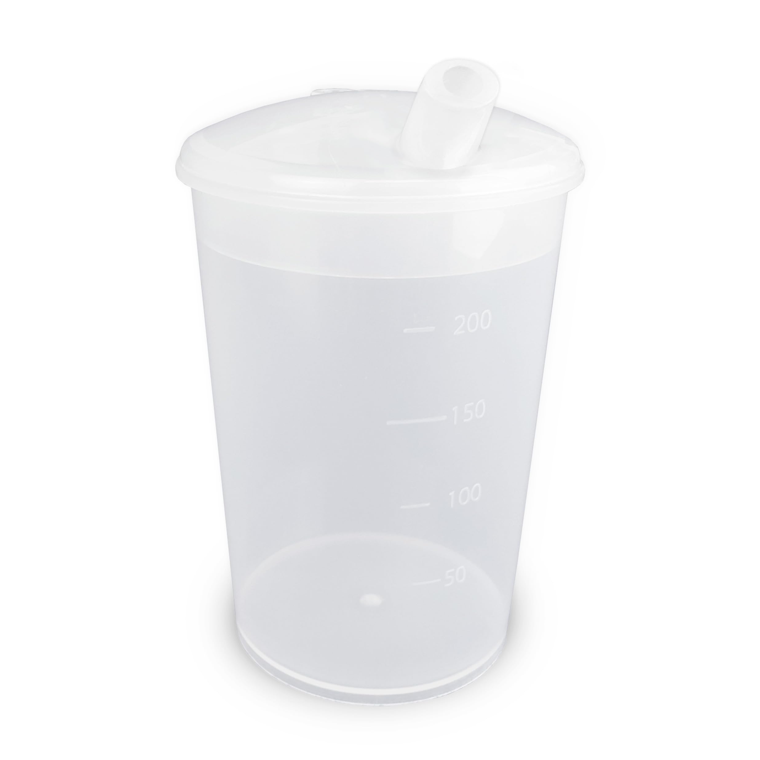 Bicchiere in plastica con coperchio per bere - Confezione da 10 | Bicchiere da adulto Bicchieri da bere per adulti con disabilità Bicchiere per anziani Bicchiere con coperchio a beccuccio piccolo