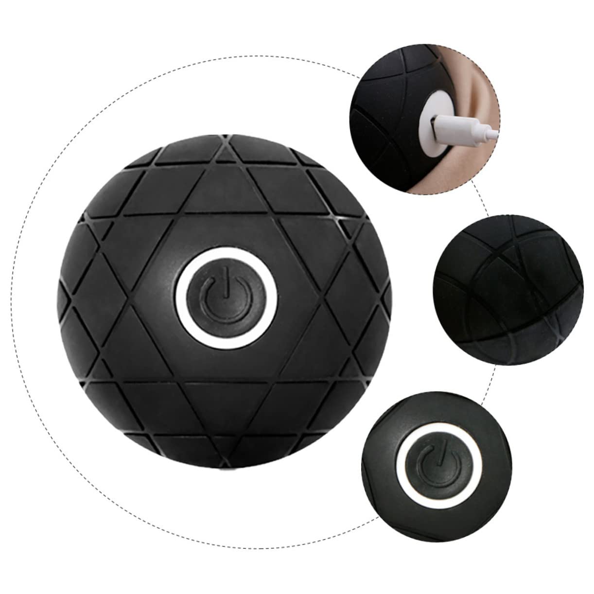Healvian bola de masaje de vibración massage roller masajeadores eléctricos bola de vibrante de vibratoria electrica de recargable rodillo de pelota de yoga