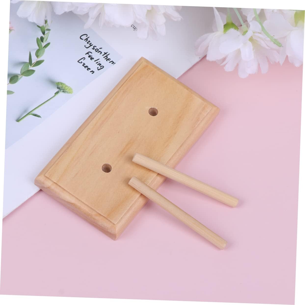 OFFIGAM 1Pc Wooden Embroidery Spool Rack Sturdy Thread Organizer for Silk and Beaded Lines Essential Tool Holder for DIY Crafting and Sewing Projects